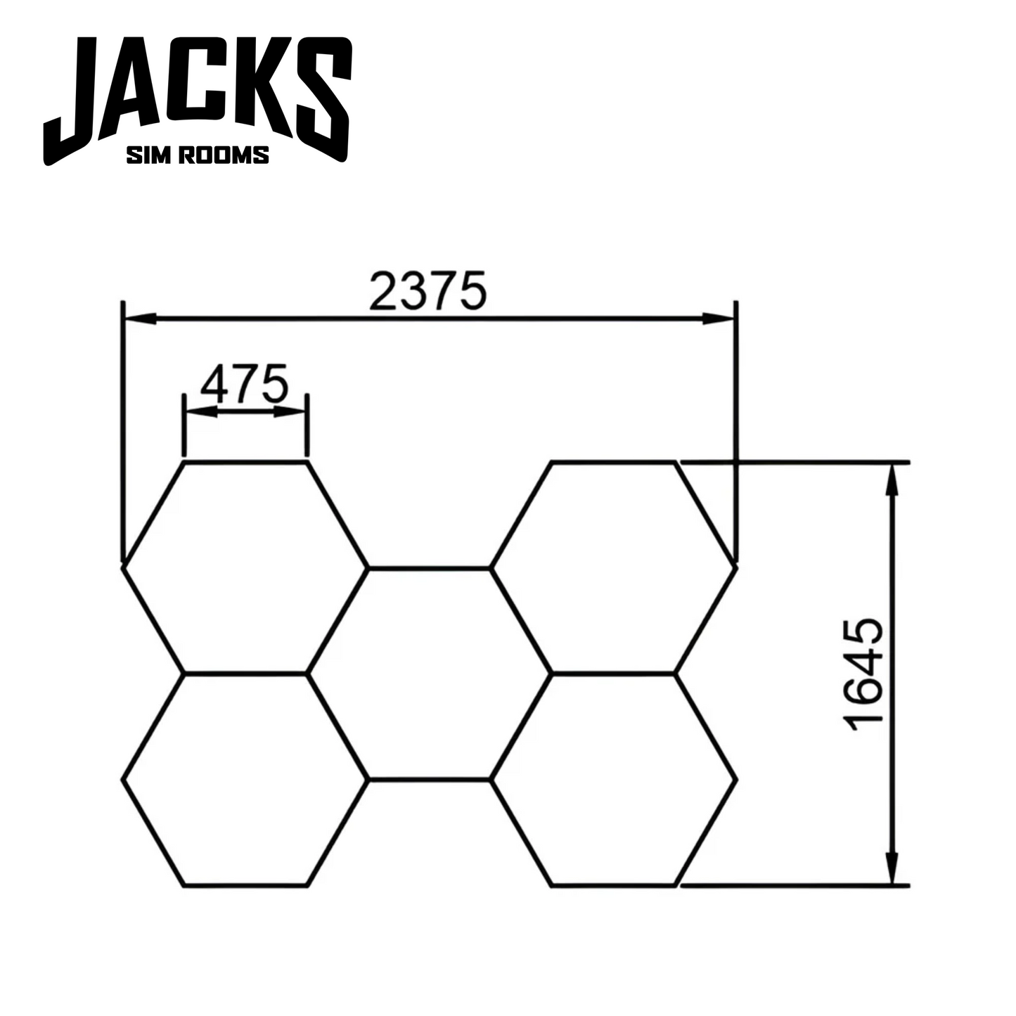 HEX LED LIGHTING 5 GRID SYSTEM