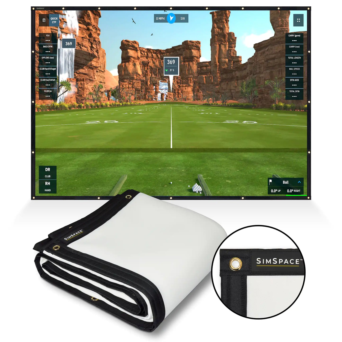 SIMSPACE GOLF DOUBLE SIDED IMPACT SCREEN