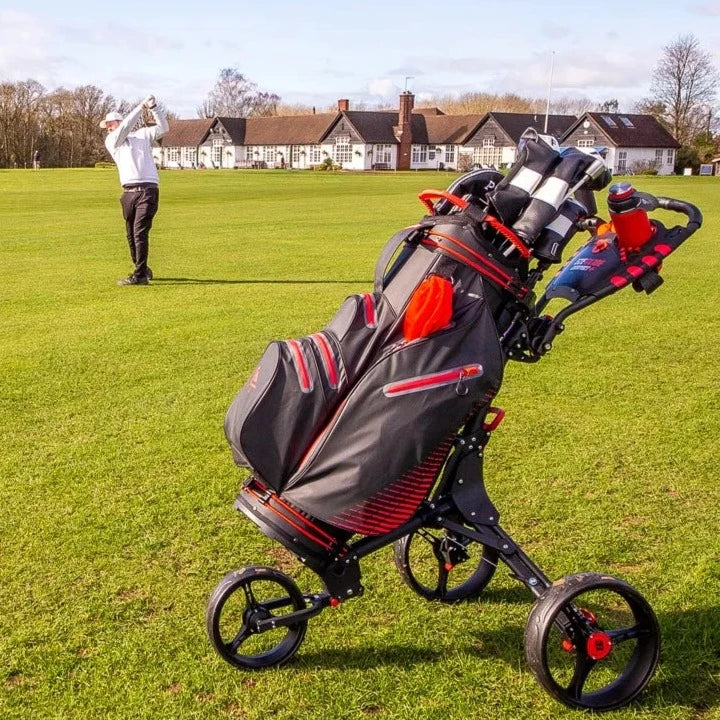 EZEGLIDE COMPACT + TROLLEY - CHARCOAL/RED