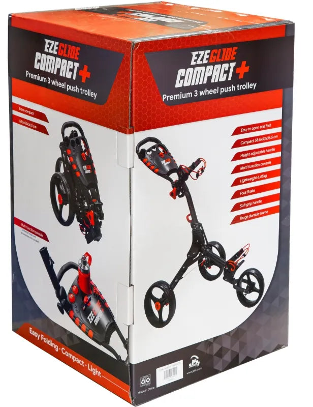 EZEGLIDE COMPACT + TROLLEY - CHARCOAL/RED